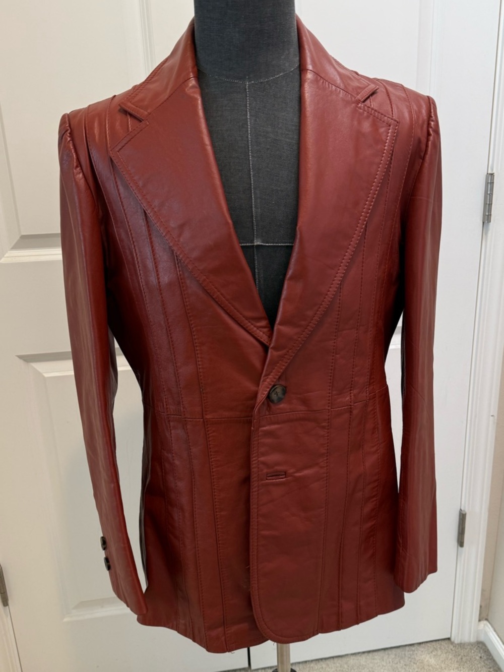 Vintage Red Leather Jacket